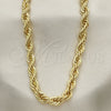 Oro Laminado Basic Necklace, Gold Filled Style Rope Design, Polished, Golden Finish, 04.213.0207.18 (07 MM Thickness, 18 Inches Length)