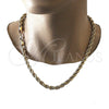 Oro Laminado Basic Necklace, Gold Filled Style Rope Design, Polished, Golden Finish, 04.213.0207.22 (07 MM Thickness, 22 Inches Length)