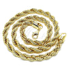 Oro Laminado Basic Necklace, Gold Filled Style Rope Design, Polished, Golden Finish, 04.213.0207.22 (07 MM Thickness, 22 Inches Length)