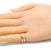 Oro Laminado Toe Ring, Gold Filled Style Heart Design, Polished, Golden Finish, 01.233.0026 (One size fits all)