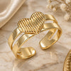 Oro Laminado Toe Ring, Gold Filled Style Heart Design, Polished, Golden Finish, 01.233.0026 (One size fits all)