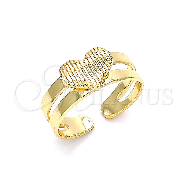 Gold Filled Ring — Toe Ring Heart Design Polished 01. One size — main product view — SKU 133818 | Oro Laminado anillo — Toe Ring corazón diseño pulido 01. One size — SKU 133818