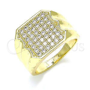 Gold Filled Ring — Mens Ring with White Micro Pave Polished 01. — main product view — SKU 133833 | Oro Laminado anillo — Mens Ring with blanco Micro Pave pulido 01. — SKU 133833