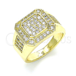 Gold Filled Ring — Mens Ring with White Micro Pave Polished 01. — main product view — SKU 133839 | Oro Laminado anillo — Mens Ring with blanco Micro Pave pulido 01. — SKU 133839