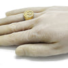 Oro Laminado Mens Ring, Gold Filled Style Anchor Design, Polished, Golden Finish, 01.283.0023.12 (Size 12)