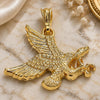 Oro Laminado Fancy Pendant, Gold Filled Style Eagle Design, Polished, Golden Finish, 05.351.0114