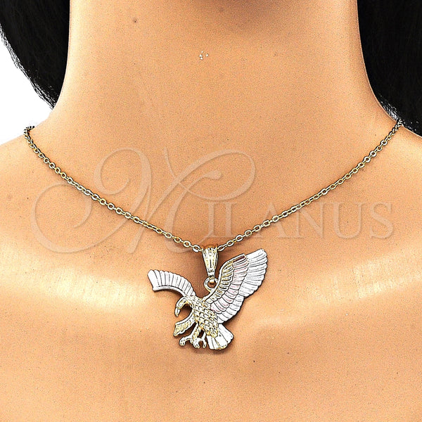 Gold Filled Pendant — Fancy Pendant Eagle Design Polished Tricolor 05. — alternate product view — SKU 133875 | Oro Laminado dije — elegante Pendant Eagle diseño pulido Tricolor 05. — SKU 133875