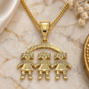 Oro Laminado Pendant Necklace, Gold Filled Style Little Girl Design, Polished, Golden Finish, 04.351.0008.20 (01 MM Thickness, 20 Inches Length)