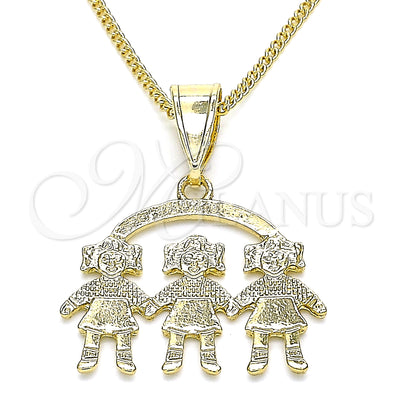 Collar de Oro Laminado 04.351.0008.20 por Mayoreo, vista principal del producto