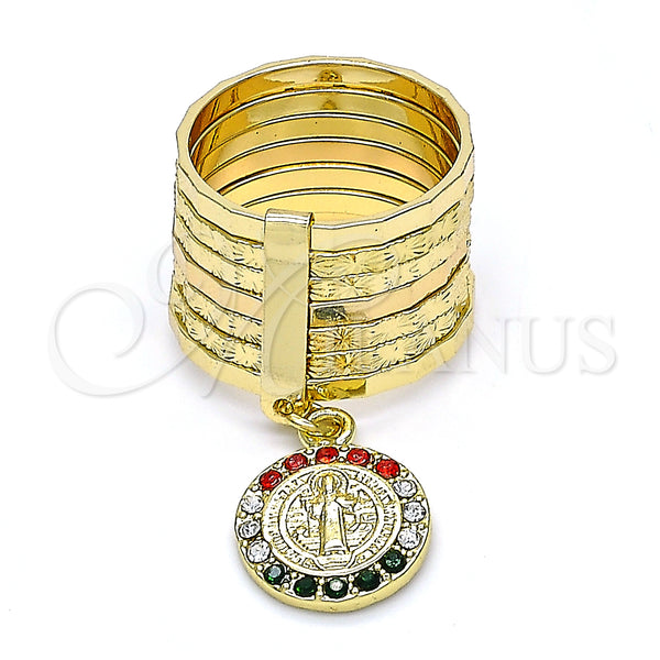 Gold Filled Ring — Multi Stone Ring Semanario and San Benito Design — main product view — SKU 133909 | Oro Laminado anillo — Multi Stone Ring Semanario and San Benito diseño — SKU 133909