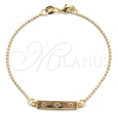Pulseras de Oro Laminado 133924 por Mayoreo, vista principal del producto
