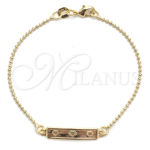 Gold Filled Bracelet — ID Bracelet Heart Design Polished 03.32. — main product view — SKU 133924 | Oro Laminado brazalete — ID Bracelet corazón diseño pulido 03.32. — SKU 133924