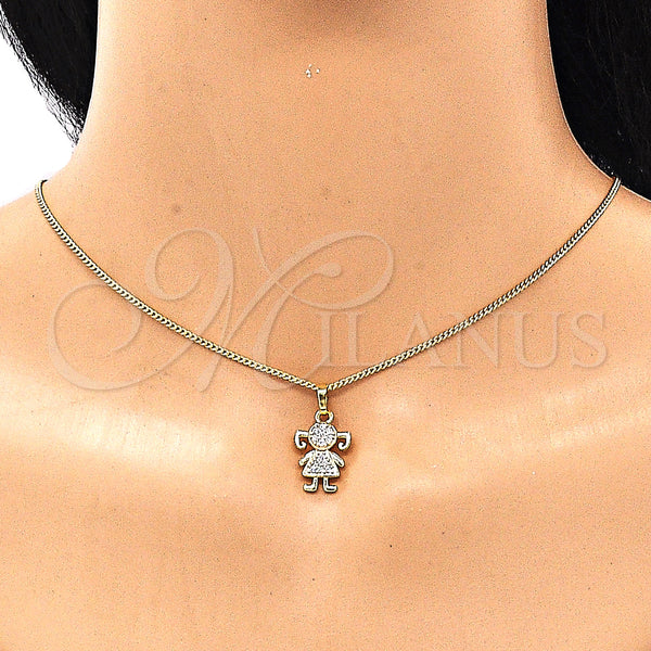 Gold Filled Ring — Earring and Pendant Adult Set Little Girl Design — alternate product view — SKU 133967 | Oro Laminado anillo — Earring and Pendant Adult Set Little Girl diseño — SKU 133967