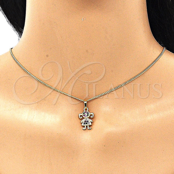 Gold Filled Ring — Earring and Pendant Adult Set Little Girl Design — alternate product view — SKU 133968 | Oro Laminado anillo — Earring and Pendant Adult Set Little Girl diseño — SKU 133968