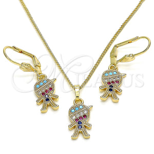 Gold Filled Ring — Earring and Pendant Adult Set Little Boy Design — main product view — SKU 133970 | Oro Laminado anillo — Earring and Pendant Adult Set Little Boy diseño — SKU 133970