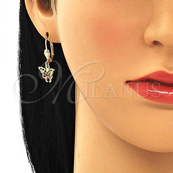 Gold Filled Ring — Earring and Pendant Adult Set Butterfly Design with — alternate product view — SKU 133990 | Oro Laminado anillo — Earring and Pendant Adult Set Butterfly diseño with — SKU 133990