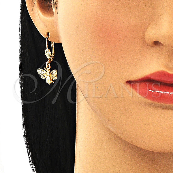 Gold Filled Ring — Earring and Pendant Adult Set Bee Design with — alternate product view — SKU 133995 | Oro Laminado anillo — Earring and Pendant Adult Set Bee diseño with — SKU 133995