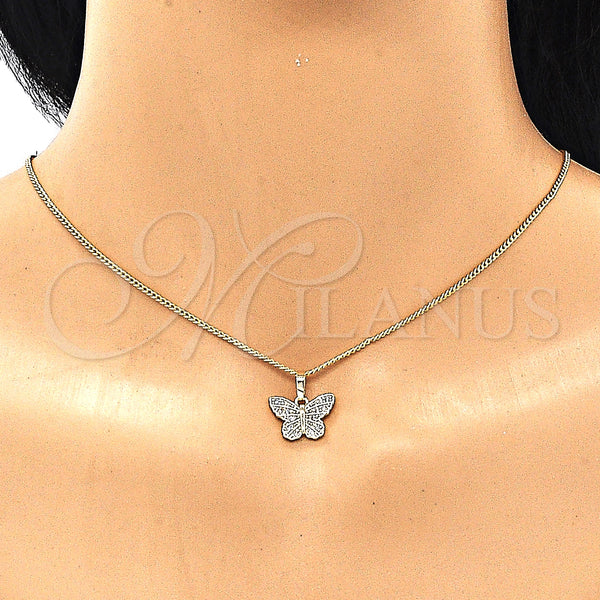 Gold Filled Ring — Earring and Pendant Adult Set Butterfly Design with — alternate product view — SKU 134013 | Oro Laminado anillo — Earring and Pendant Adult Set Butterfly diseño with — SKU 134013