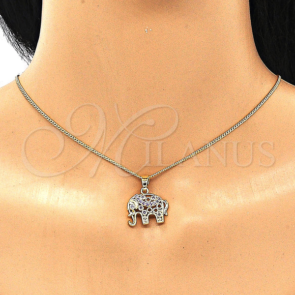 Gold Filled Ring — Earring and Pendant Adult Set Elephant Design with — alternate product view — SKU 134036 | Oro Laminado anillo — Earring and Pendant Adult Set Elephant diseño with — SKU 134036