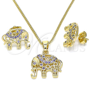 Gold Filled Ring — Earring and Pendant Adult Set Elephant Design with — main product view — SKU 134036 | Oro Laminado anillo — Earring and Pendant Adult Set Elephant diseño with — SKU 134036