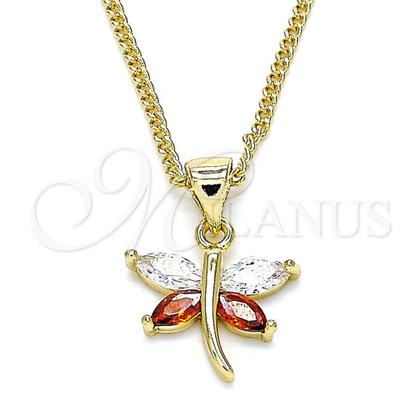 Gold-Filled Dragon-Fly Necklace 04.213.0208.24 — main product image — SKU 134081 | Collar de Oro Laminado 04.213.0208.24 — imagen principal del producto — SKU 134081