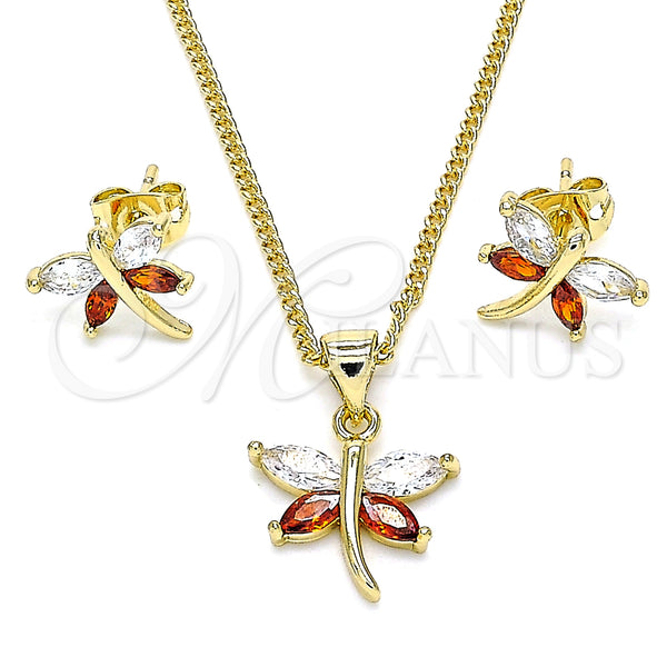 Gold Filled Ring — Earring and Pendant Adult Set Dragon-Fly Design with — alternate product view — SKU 134083 | Oro Laminado anillo — Earring and Pendant Adult Set Dragon-Fly diseño with — SKU 134083