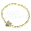 Dorado Oro Laminado Pulsera, vista 3 de la galería del producto por Mayoreo, vista adicional 3 del producto