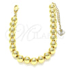 Oro Laminado Fancy Bracelet, Gold Filled Style Polished, Golden Finish, 03.93.0016.08 (08 MM Thickness, 8 Inches Length)