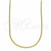 Oro Laminado Basic Necklace, Gold Filled Style Miami Cuban Design, Polished, Golden Finish, 04.09.0178.16 (16 Inches Length)