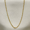 Oro Laminado Basic Necklace, Gold Filled Style Singapore Design, Polished, Golden Finish, 04.09.0169.16 (16 Inches Length)