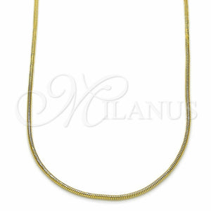 Gold Filled Necklace — Basic Necklace Rat Tail Design Polished 04.09. 01 — main product view — SKU 134139 | Oro Laminado collar — básico Necklace Rat Tail diseño pulido 04.09. 01 — SKU 134139