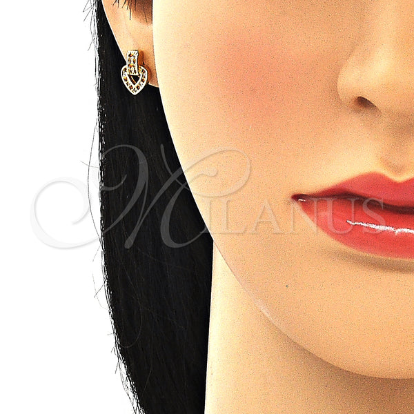 Gold Filled Ring — Earring and Pendant Adult Set Heart Design with — alternate product view — SKU 134141 | Oro Laminado anillo — Earring and Pendant Adult Set corazón diseño with — SKU 134141
