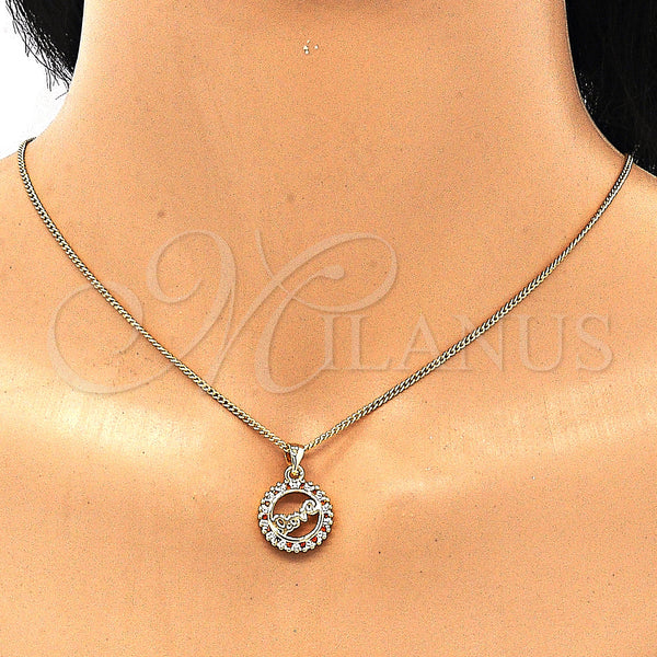 Gold Filled Ring — Earring and Pendant Adult Set Love Design with — alternate product view — SKU 134142 | Oro Laminado anillo — Earring and Pendant Adult Set Love diseño with — SKU 134142