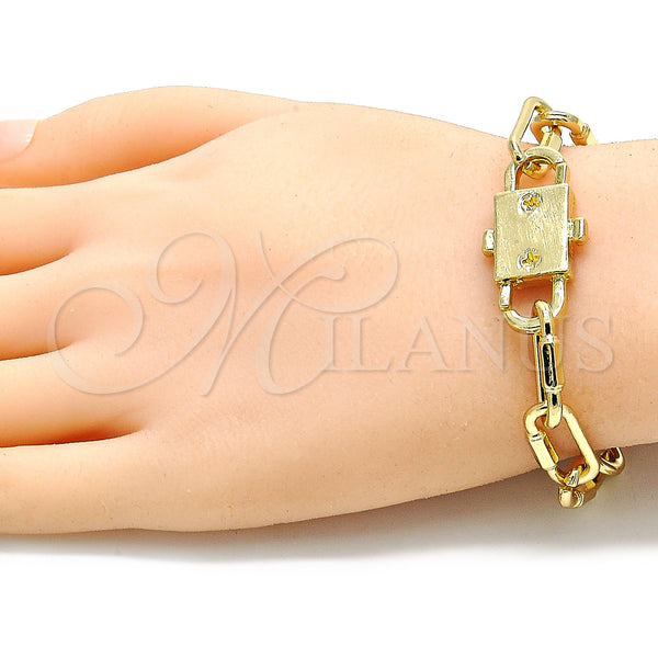 Gold Filled Bracelet — Fancy Bracelet Paperclip Design Polished 03. 09 MM — main product view — SKU 134143 | Oro Laminado brazalete — elegante Bracelet Paperclip diseño pulido 03. 09 MM — SKU 134143