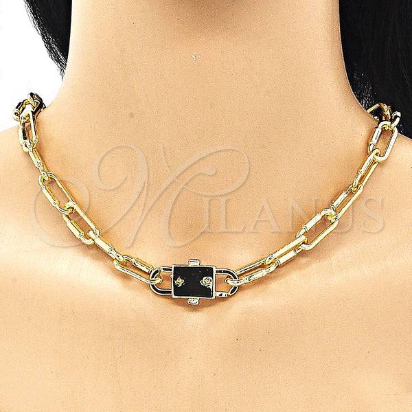 Gold Filled Bracelet — Necklace and Bracelet Paperclip Design Polished 06. — alternate product view — SKU 134144 | Oro Laminado brazalete — Necklace and Bracelet Paperclip diseño pulido 06. — SKU 134144