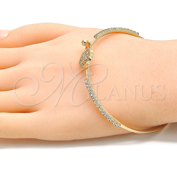 Gold Filled Jewelry — Individual Bangle Butterfly Design with White Micro Pave — alternate product view — SKU 134154 | Oro Laminado joyería — Individual Bangle Butterfly diseño with blanco Micro Pave — SKU 134154