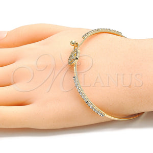 Gold Filled Jewelry — Individual Bangle Butterfly Design with Multicolor Micro Pave — main product view — SKU 134155 | Oro Laminado joyería — Individual Bangle Butterfly diseño with Multicolor Micro Pave — SKU 134155