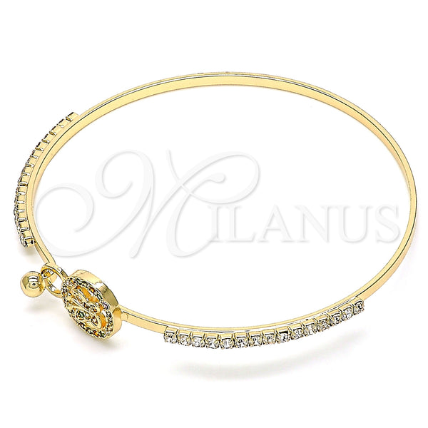 Gold Filled Jewelry — Individual Bangle Butterfly Design with Multicolor Micro Pave — alternate product view — SKU 134155 | Oro Laminado joyería — Individual Bangle Butterfly diseño with Multicolor Micro Pave — SKU 134155