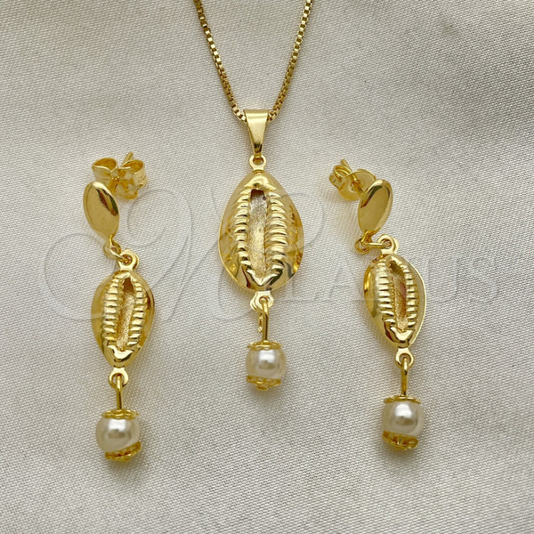 Gold Filled Ring — Earring and Pendant Adult Set Shell and Box — alternate product view — SKU 134189 | Oro Laminado anillo — Earring and Pendant Adult Set Shell and Box — SKU 134189
