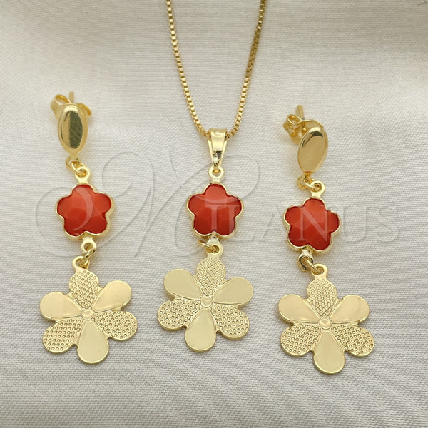 Gold Filled Ring — Earring and Pendant Adult Set Flower and Box — alternate product view — SKU 134201 | Oro Laminado anillo — Earring and Pendant Adult Set flor and Box — SKU 134201