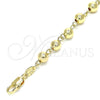 Oro Laminado Fancy Bracelet, Gold Filled Style Ball Design, Polished, Golden Finish, 03.63.2178.07 (06 MM Thickness, 7 Inches Length)