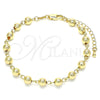 Oro Laminado Fancy Bracelet, Gold Filled Style Ball Design, Polished, Golden Finish, 03.63.2178.07 (06 MM Thickness, 7 Inches Length)