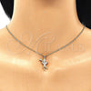 Oro Laminado Pendant Necklace, Gold Filled Style Angel Design, with White Micro Pave, Polished, Golden Finish, 04.199.0034.20 (02 MM Thickness, 20 Inches Length)