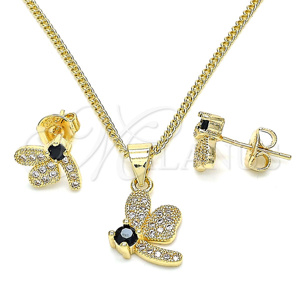 Gold Filled Ring — Earring and Pendant Adult Set Dragon-Fly Design with — main product view — SKU 134257 | Oro Laminado anillo — Earring and Pendant Adult Set Dragon-Fly diseño with — SKU 134257