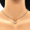 Oro Laminado Pendant Necklace, Gold Filled Style Dragon-Fly Design, with White Cubic Zirconia and White Micro Pave, Polished, Golden Finish, 04.199.0035.20 (02 MM Thickness, 20 Inches Length)
