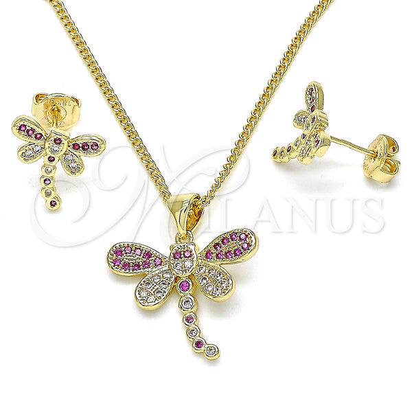 Gold Filled Ring — Earring and Pendant Adult Set Dragon-Fly Design with — main product view — SKU 134283 | Oro Laminado anillo — Earring and Pendant Adult Set Dragon-Fly diseño with — SKU 134283