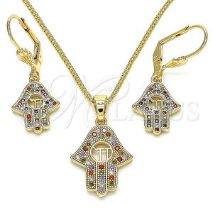 Gold Filled Ring — Earring and Pendant Adult Set Judaica and Hand — main product view — SKU 134299 | Oro Laminado anillo — Earring and Pendant Adult Set Judaica and Hand — SKU 134299