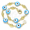 Dorado Oro Laminado Pulsera, vista 4 de la galería del producto por Mayoreo, vista adicional 4 del producto