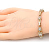 Oro Laminado Tennis Bracelet, Gold Filled Style with White Cubic Zirconia, Polished, Golden Finish, 03.283.0022.08 (08 MM Thickness, 8 Inches Length)