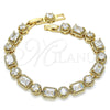Oro Laminado Tennis Bracelet, Gold Filled Style with White Cubic Zirconia, Polished, Golden Finish, 03.283.0022.08 (08 MM Thickness, 8 Inches Length)